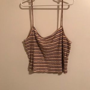 Forever 21 striped cropped tank top